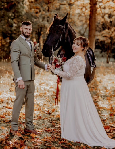 svatební foto s koňem